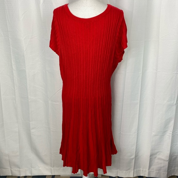 Torrid Red Ribbed Knit Sweater Dress Size 3X - Picture 5 of 8
